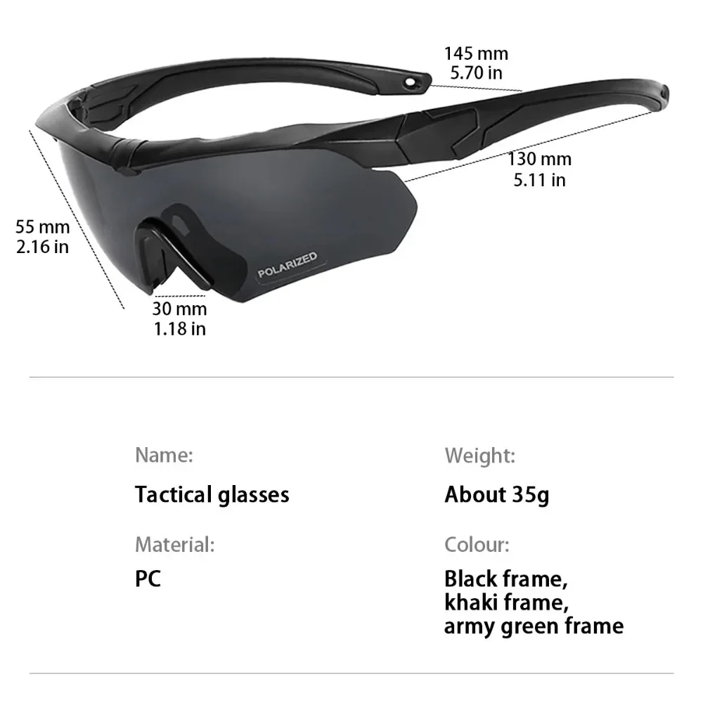 New Style Tactical Goggles CS Airsoft Windproof Shooting Glasses HD 3 Lens Motocross Motorcycle Mountaineering Safe Glasses 2