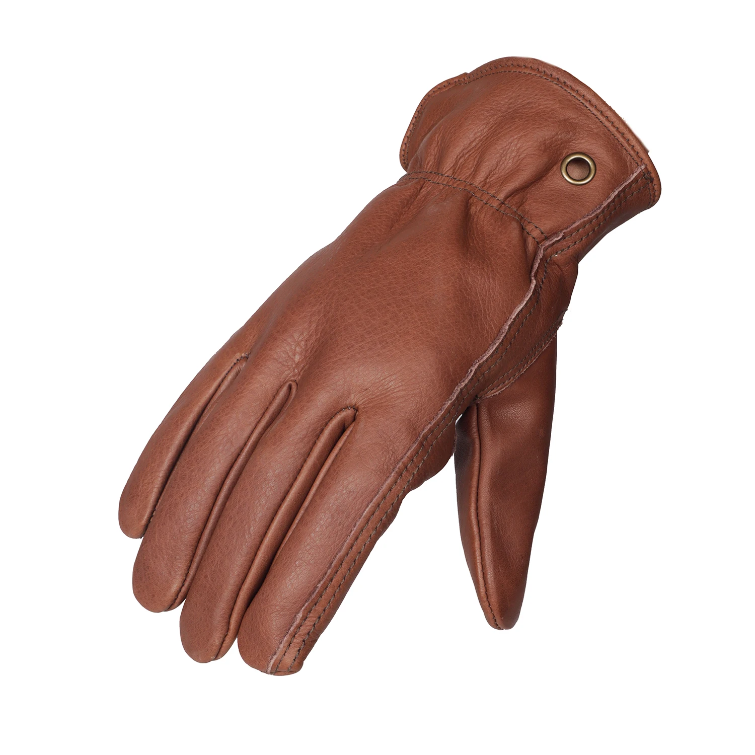 Retro Cowhide Leather Work Gloves for Men Women Reinforced Durable Utilit Gloves for Gardening Construction Yard Work Farm Work 2