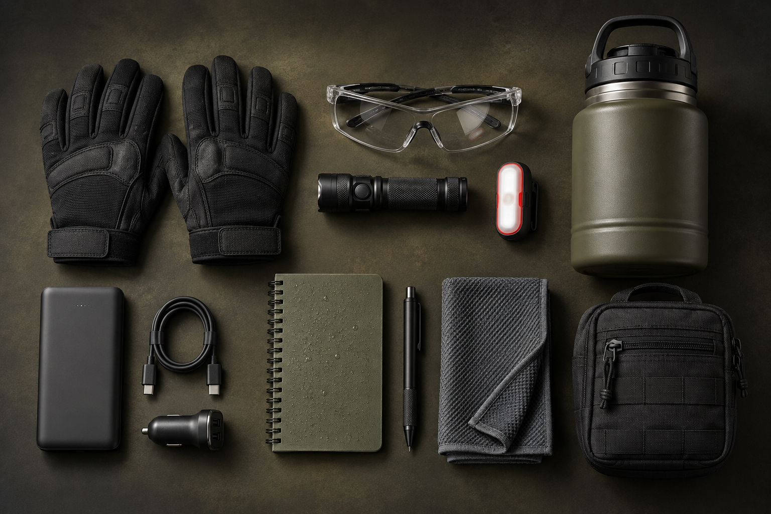 Starter field loadout arranged in a rugged case